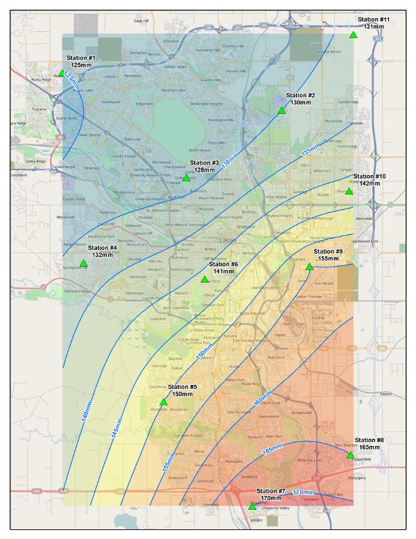 Isohytal Rainfall Map