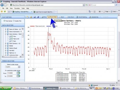 Exporting Graphed Data