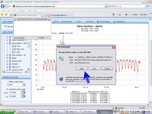 Opening Exported Data File
