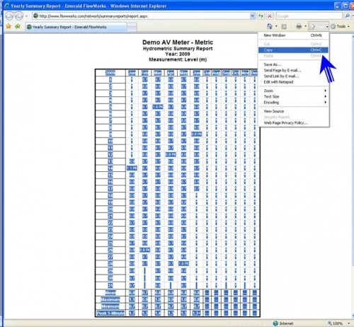 Exporting Data to Excel