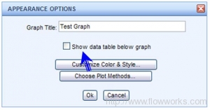 screenshot data table options Data table options
