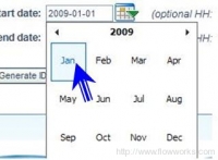 screenshot rainfall date selection by calendar IDF date selection by visual calendar