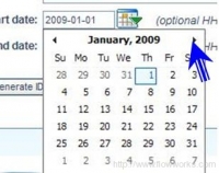 screenshot rainfall date start IDF date selection by scrolling