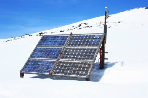Weather station solar panel