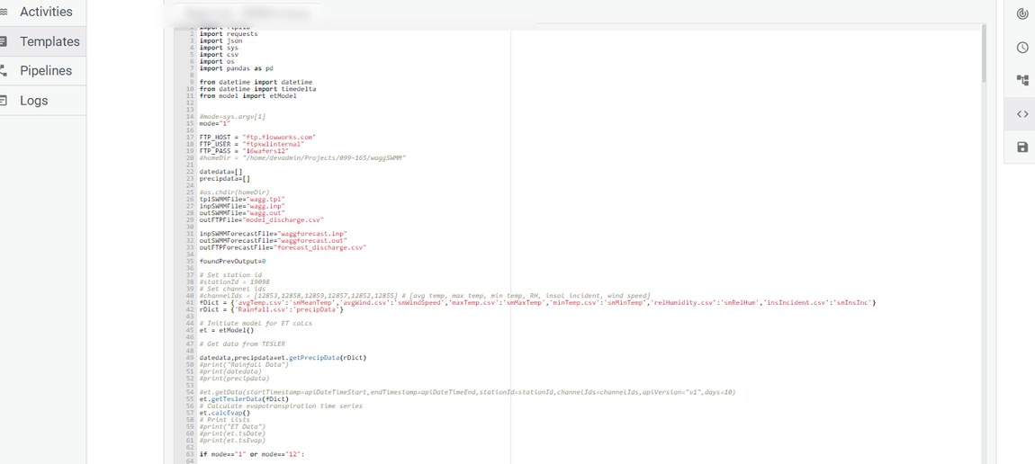The FACE Pro editor, where script templates and bundles are managed