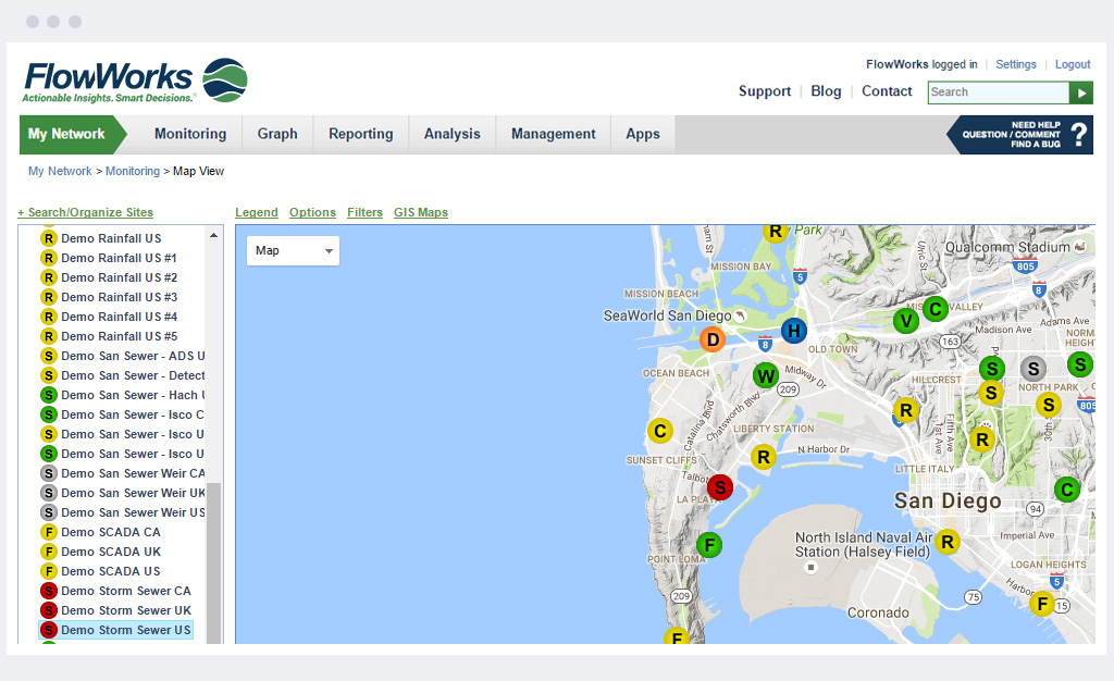 Map-based Network Overview